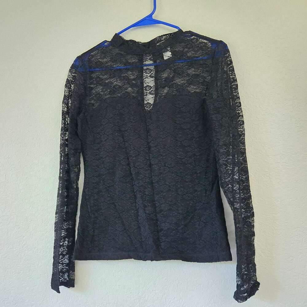 Black net top NEGOTIABLE
